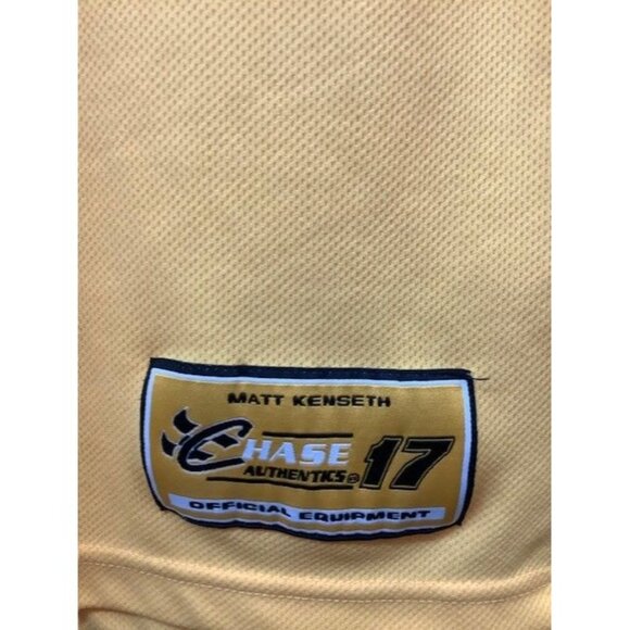 Chase Authentics Matt Kenseth DeWalt Racing Polo Shirt XL Yellow Embroidered - Picture 4 of 6